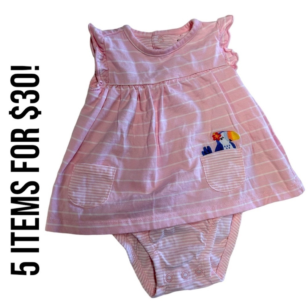 5/$30 Carter’s baby girl dress romper 9m